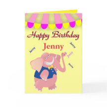 De leuke Naam van de Douane van de Olifant Circus