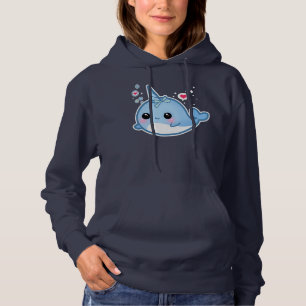 De leuke narwal van het kawaiibaby hoodie