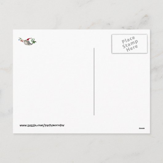 De leuke Narwal van Kerstmis Feestdagenkaart (Achterkant)