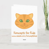 De leuke Oranje Gestreepte kat van de Kat dankt u Bedankkaart (Achterkant)