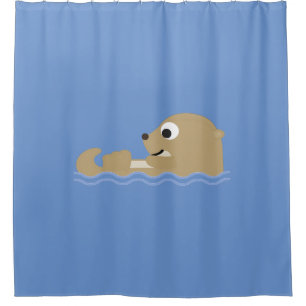 De leuke Otter van de Cartoon Douchegordijn