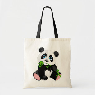 De leuke Panda draagt Cartoon Tote Bag