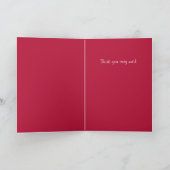 De Leuke Panda van de waterverf met het Hart van Bedankkaart (Binnen)