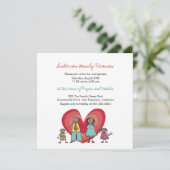 De leuke Partij van de Bijeenkomst van de Familie Kaart (Staand voorkant)