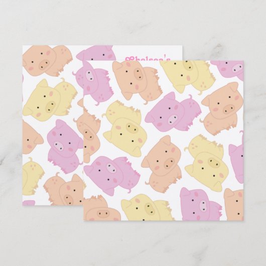 De leuke Partij van de Verjaardag van Weinig Kaart (Voorkant / Achterkant)