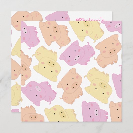 De leuke Partij van de Verjaardag van Weinig Kaart (Voorkant / Achterkant)