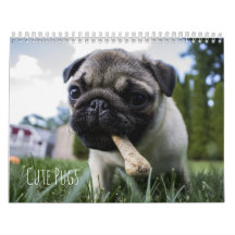 De leuke Pugs Personaliseerbare Kalender van