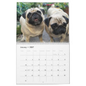 De leuke Pugs Personaliseerbare Kalender van (Jan 2027)