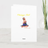 De leuke Retro Kaart van Pinup Valentijn voor (Achterkant)