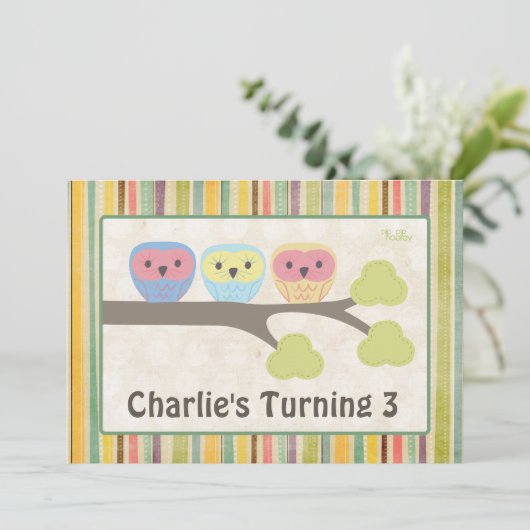 De leuke Retro Uitnodiging van de Partij van de (Staand voorkant)