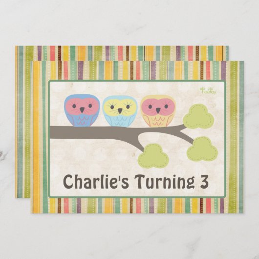 De leuke Retro Uitnodiging van de Partij van de (Voorkant / Achterkant)