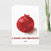 De leuke Rode tekening van de Granaatappel - Shana Feestdagen Kaart (Achterkant)