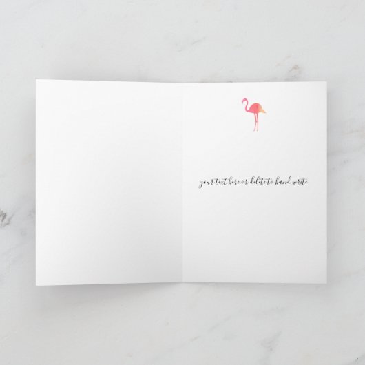 De leuke Roze Flamingo van de Waterverf houdt Aankondiging (Binnen)