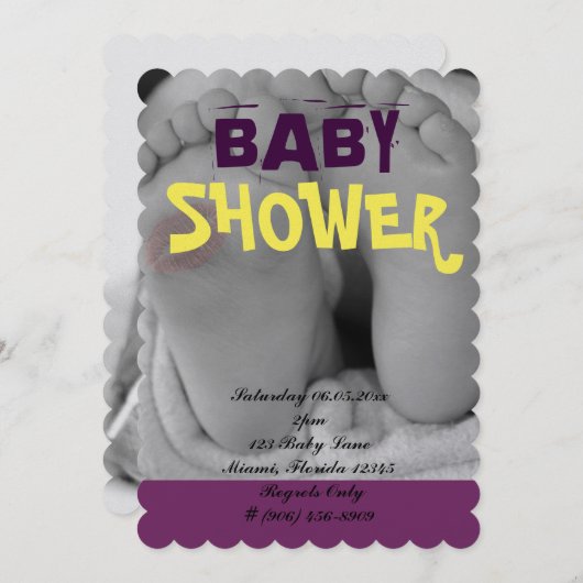 De leuke Schattige Voetafdrukken van het Kaart (Voorkant / Achterkant)