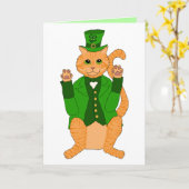 De leuke St Catricks Kabouter van de Kat van de Kaart (Gele Bloem)