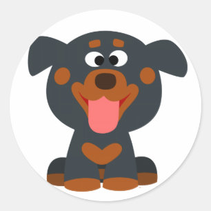 De leuke Sticker van Rottweiler van het Baby van