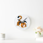 De leuke Tijger van de Cartoon Klaar te spelen Ronde Klok (Huis)