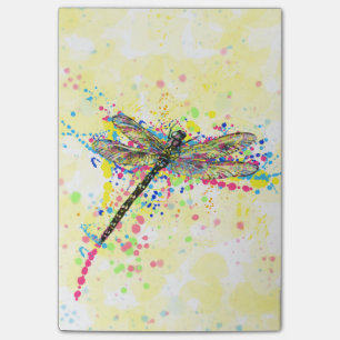 De leuke trendy waterverf ploetert girly libel post-it® notes
