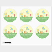 De leuke Tuin van de Libel en van de Slak dankt u Ronde Sticker (Vel)