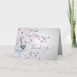 De leuke Uil dankt u Bedankkaart