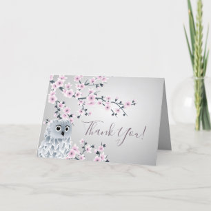 De leuke Uil dankt u Bedankkaart