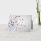 De leuke Uil dankt u Bedankkaart (Voorkant)