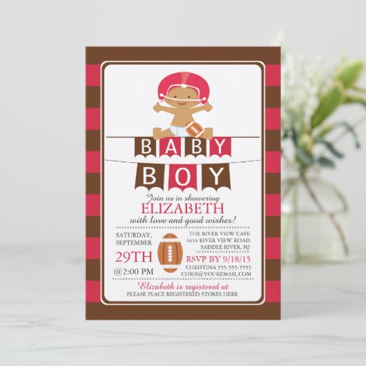 De leuke Uitnodiging van het Baby shower van de (Staand voorkant)