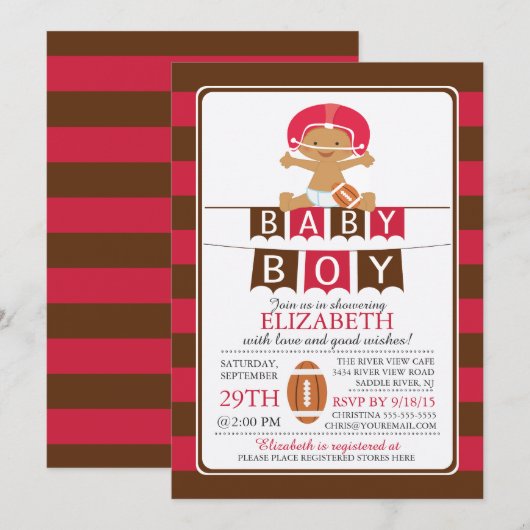 De leuke Uitnodiging van het Baby shower van de (Voorkant / Achterkant)