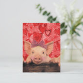 De leuke varkens van Valentijn Feestdagenkaart (Staand voorkant)