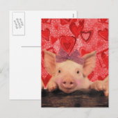 De leuke varkens van Valentijn Feestdagenkaart (Voorkant / Achterkant)