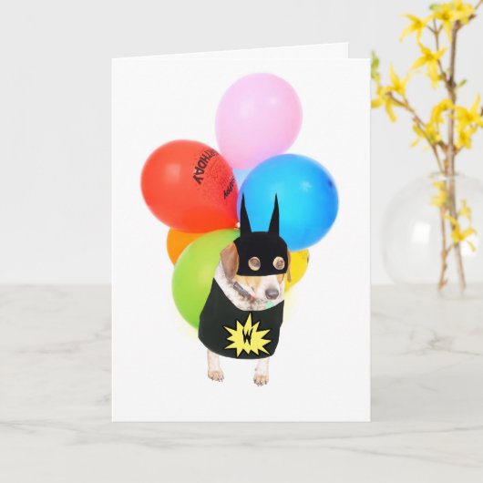 De leuke Verjaardag van de Hond/van het Kind Kaart (Gele Bloem)