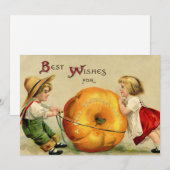 De leuke Vintage Groet van de Thanksgiving Feestdagenkaart (Voorkant / Achterkant)