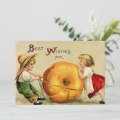 De leuke Vintage Groet van de Thanksgiving Feestdagenkaart (Staand voorkant)