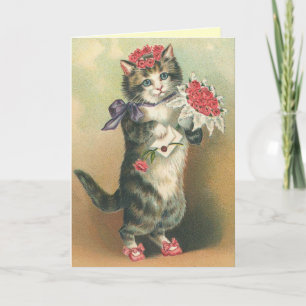 De leuke Vintage Kaart van het Katje