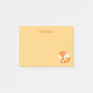 De leuke vos personaliseert gouden kleur post-it® notes