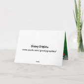 De leuke Vrolijke Kerstkaart van Dinosaurussen Feestdagen Kaart (Achterkant)