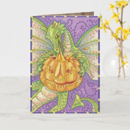 De leuke Wenskaarten van Halloween Kaart (Gele Bloem)