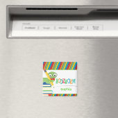 De leuke Zitting van de Boekenwurm op Magneet (Insitu (Vaatwasser))