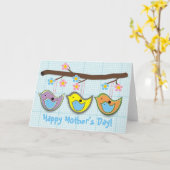 De leuke zwangere kaart van het vogeltjes blauwe (Gele Bloem)