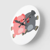 De leuke Zwart-witte Klok van de Muur van de (Hoek)