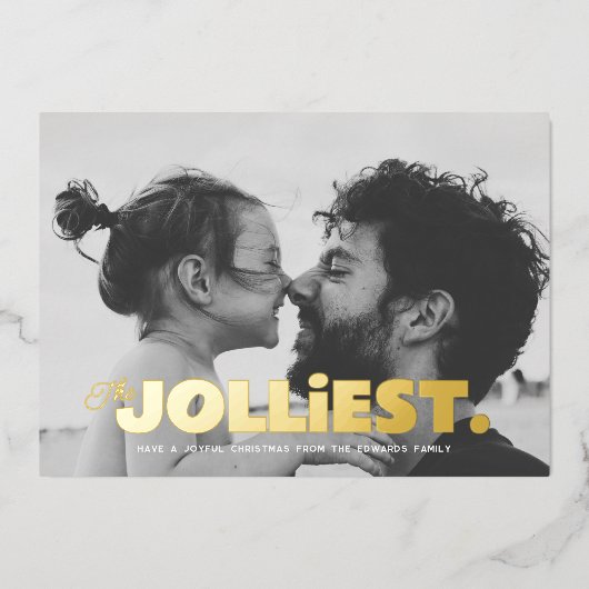 De leukste een foto Folie kerst Kaart (Voorkant)