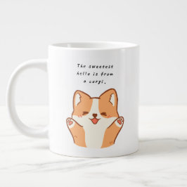 De leukste groet is van een Corgi. | Schattige Cor Grote Koffiekop