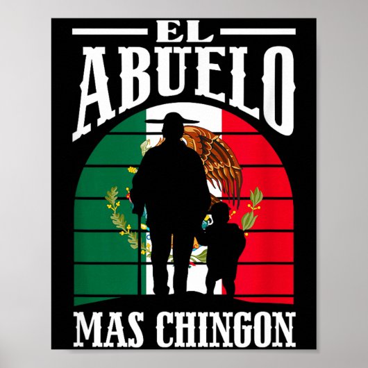 De leukste opa funny mexico mexicaanse opa poster (Voorkant)