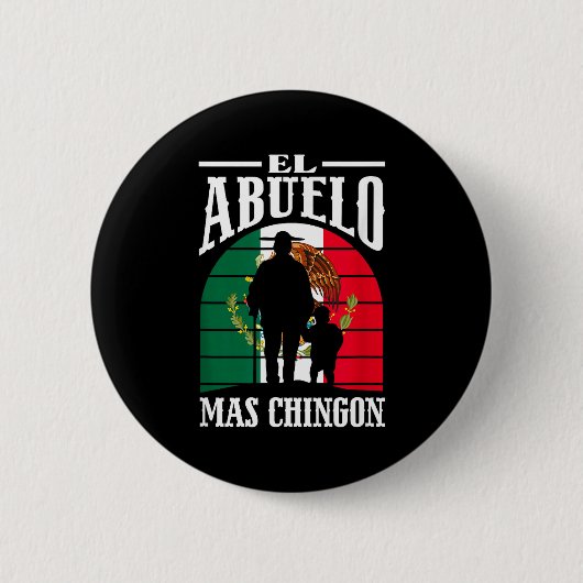 De leukste opa funny mexico mexicaanse opa ronde button 5,7 cm (Voorkant)