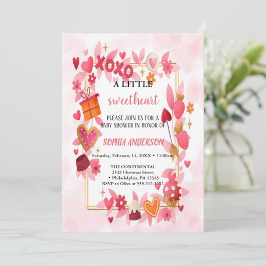 De leukste roze en rode Valentijn Kaart (Staand voorkant)