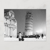 De leuningtoren onder de sneeuw (B&W) Briefkaart (Voorkant)