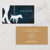 De leurdervisitekaartje van de hond 3.5" x 2.0", visitekaartje (Voorkant / Achterkant)