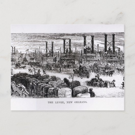 De Levee, New Orleans Briefkaart (Voorkant)