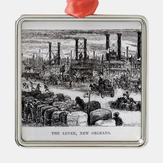 De Levee, New Orleans Metalen Ornament (Voorkant)