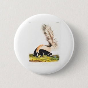 de levendbarende viervoeters door John James Audub Ronde Button 5,7 Cm